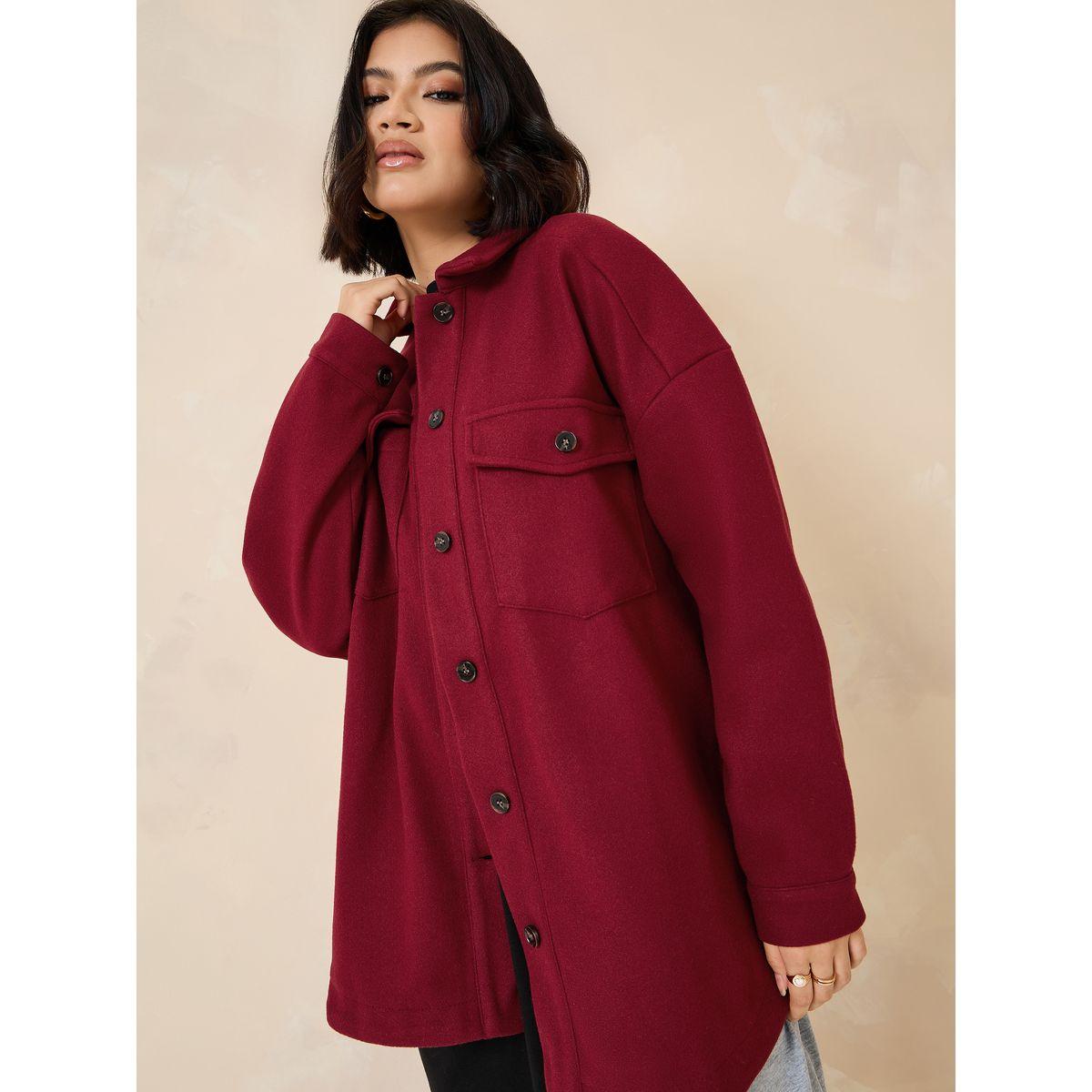Styli Oversized Longline Wool-Like Shacket-women-winterwear-coatsandjackets-jackets-image-2