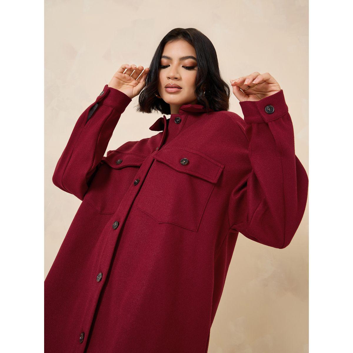 Styli Oversized Longline Wool-Like Shacket-women-winterwear-coatsandjackets-jackets-image-6