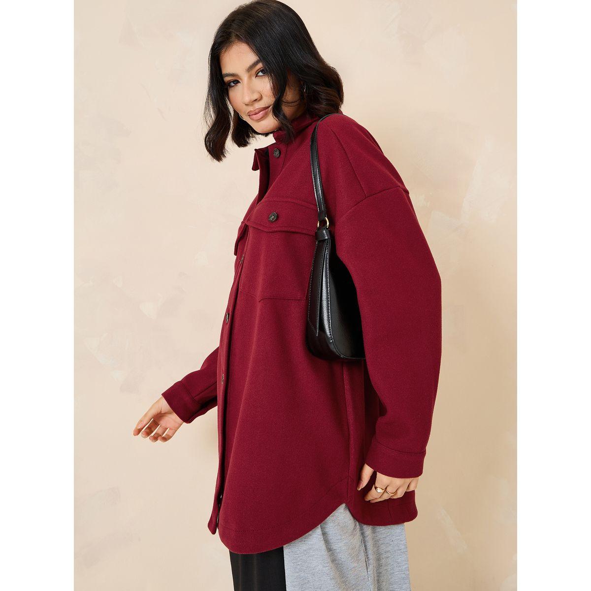 شاكيت بجيوب وأزرار غلق-women-winterwear-coatsandjackets-jackets-image-2