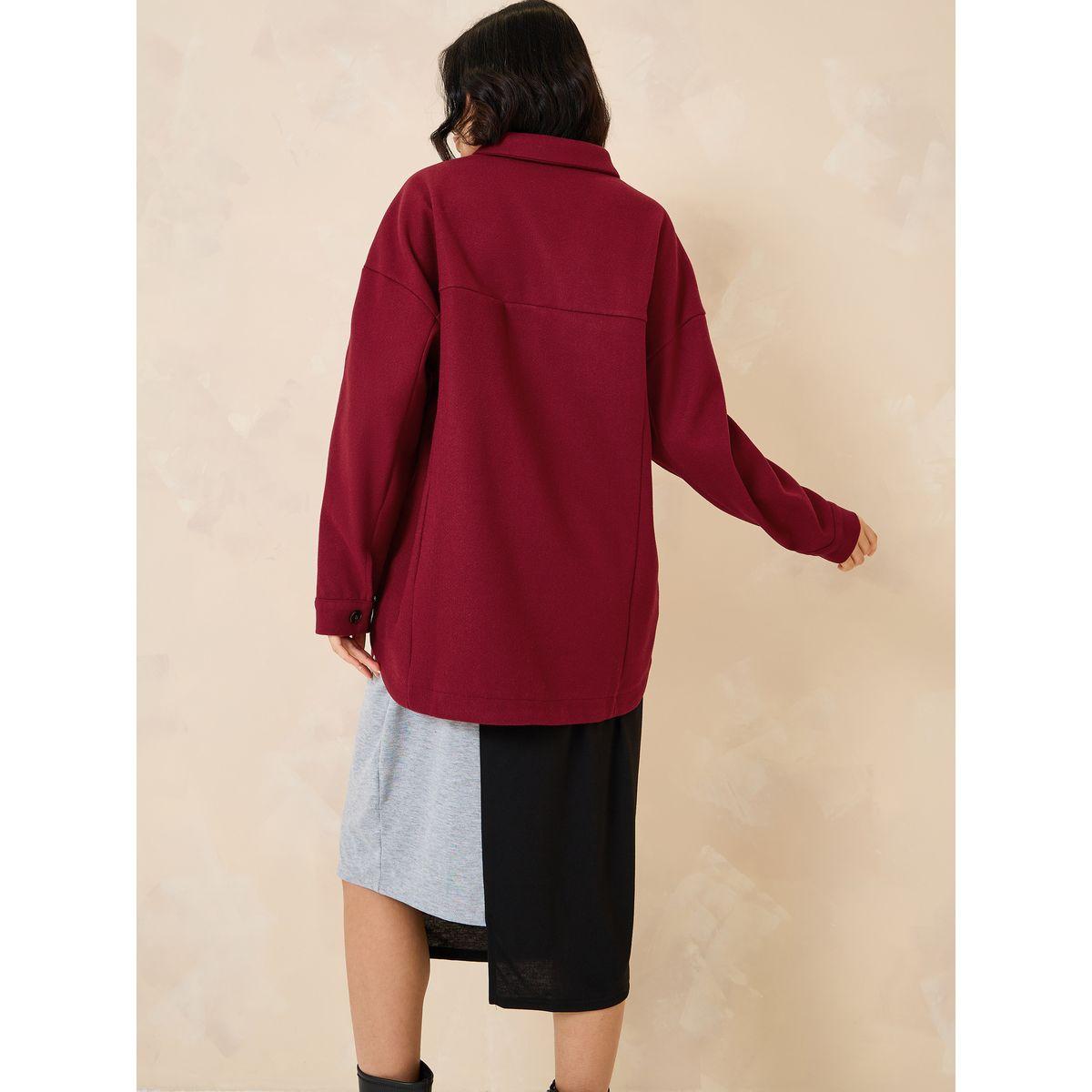 Styli Oversized Longline Wool-Like Shacket-women-winterwear-coatsandjackets-jackets-image-8
