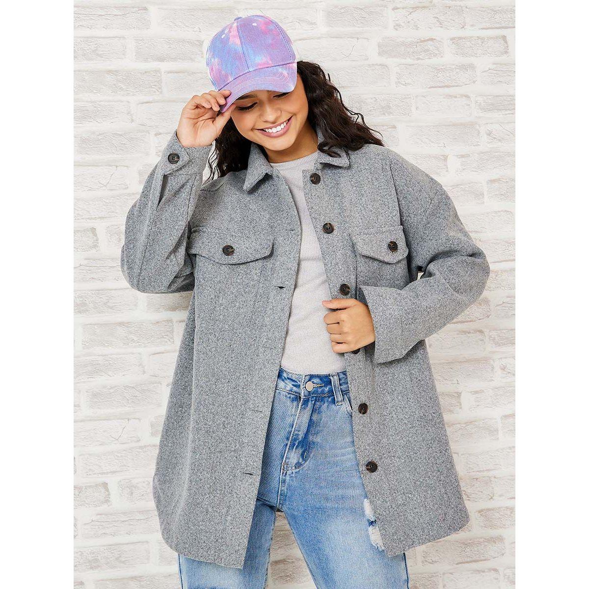 Styli Oversized Fit Longline Wool-Like Shacket-women-winterwear-coatsandjackets-jackets-image-1