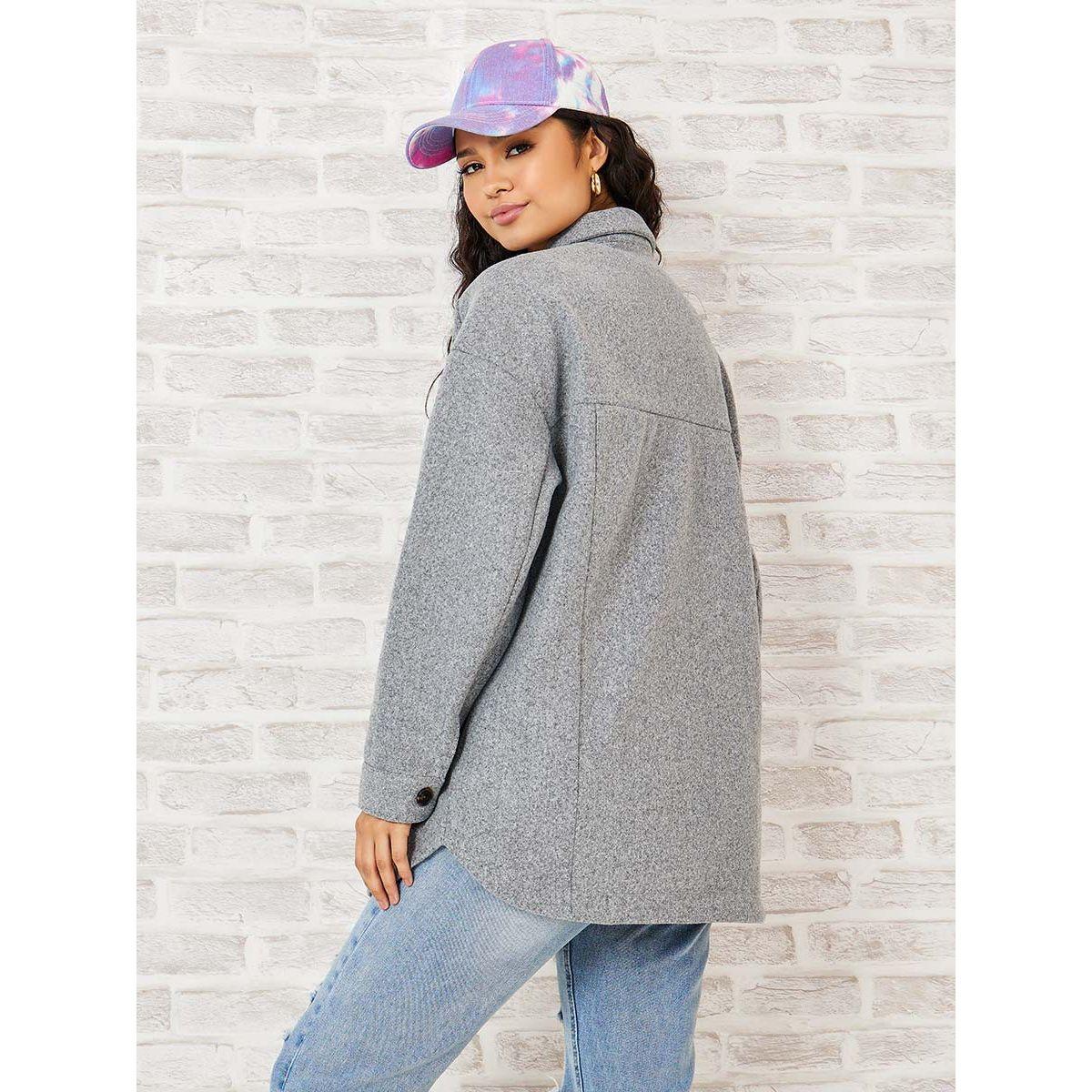 Styli Oversized Fit Longline Wool-Like Shacket-women-winterwear-coatsandjackets-jackets-image-5
