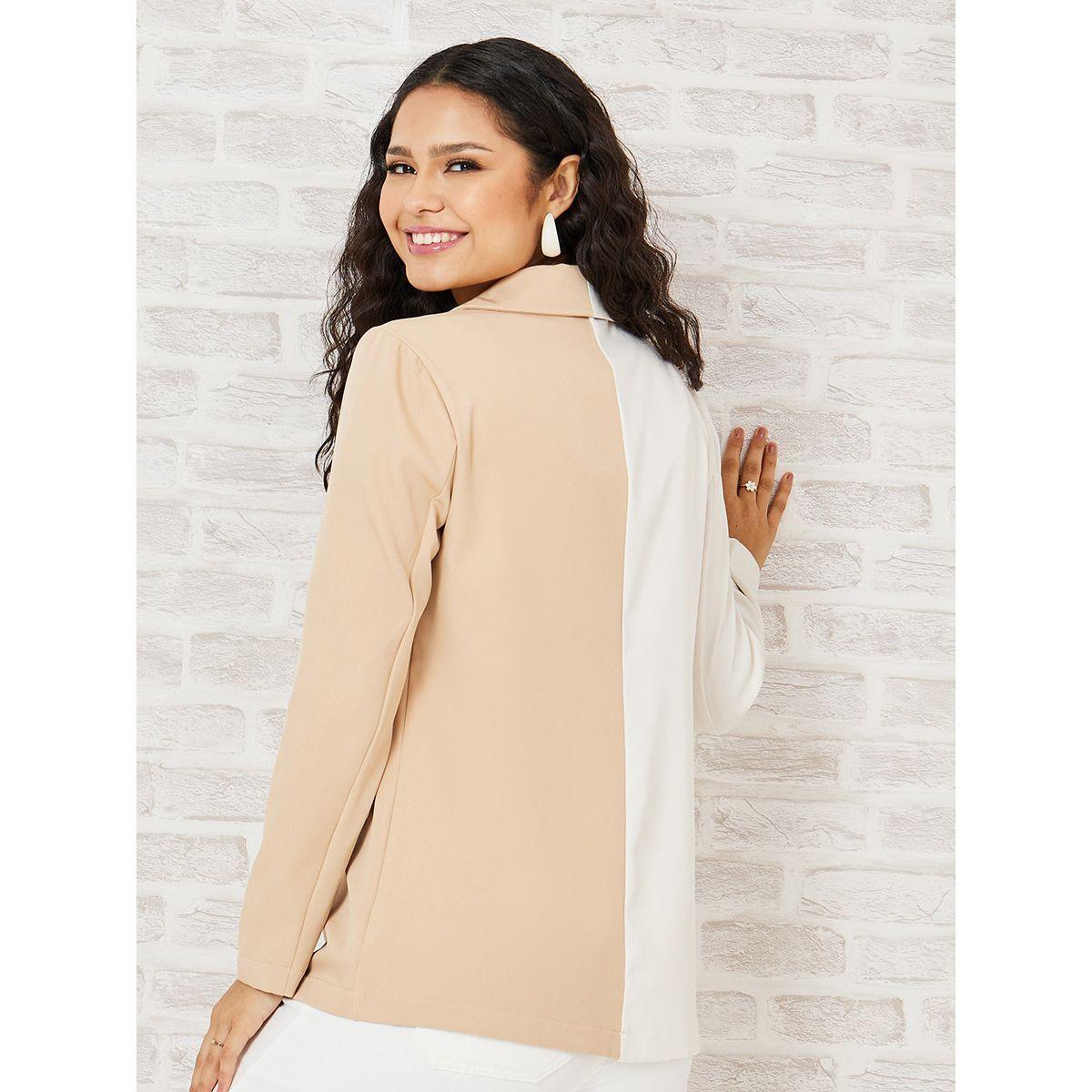 Styli Colorblock Longline Blazer with Flap Detail-women-clothing-coatsandjackets-blazers-image-5
