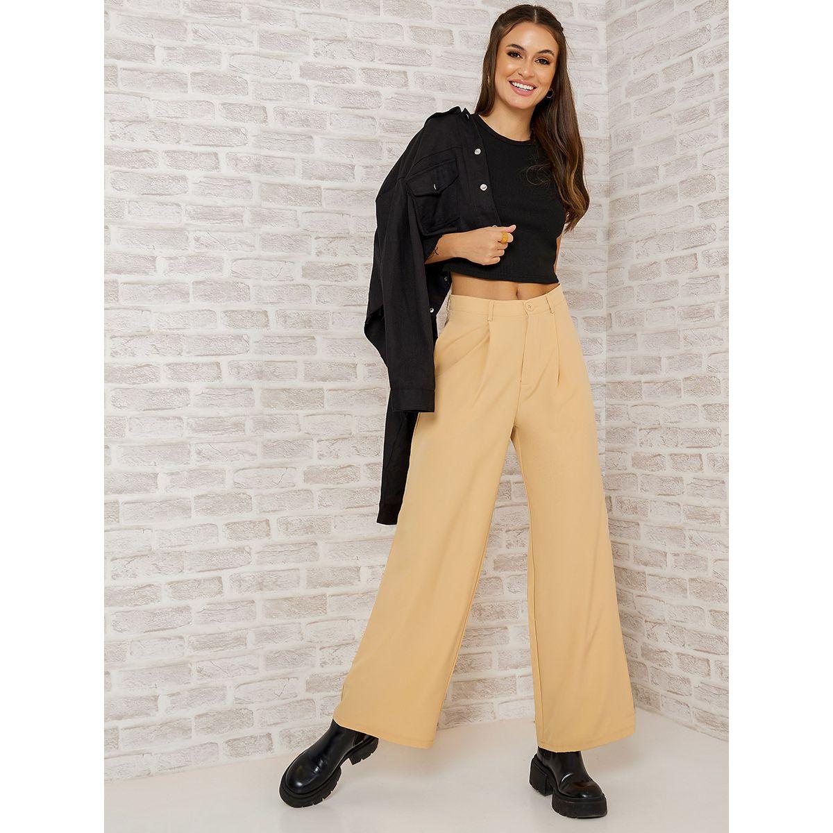 بنطال بقصة واسعة وخصر عالي-women-clothing-bottoms-trousers-image-4