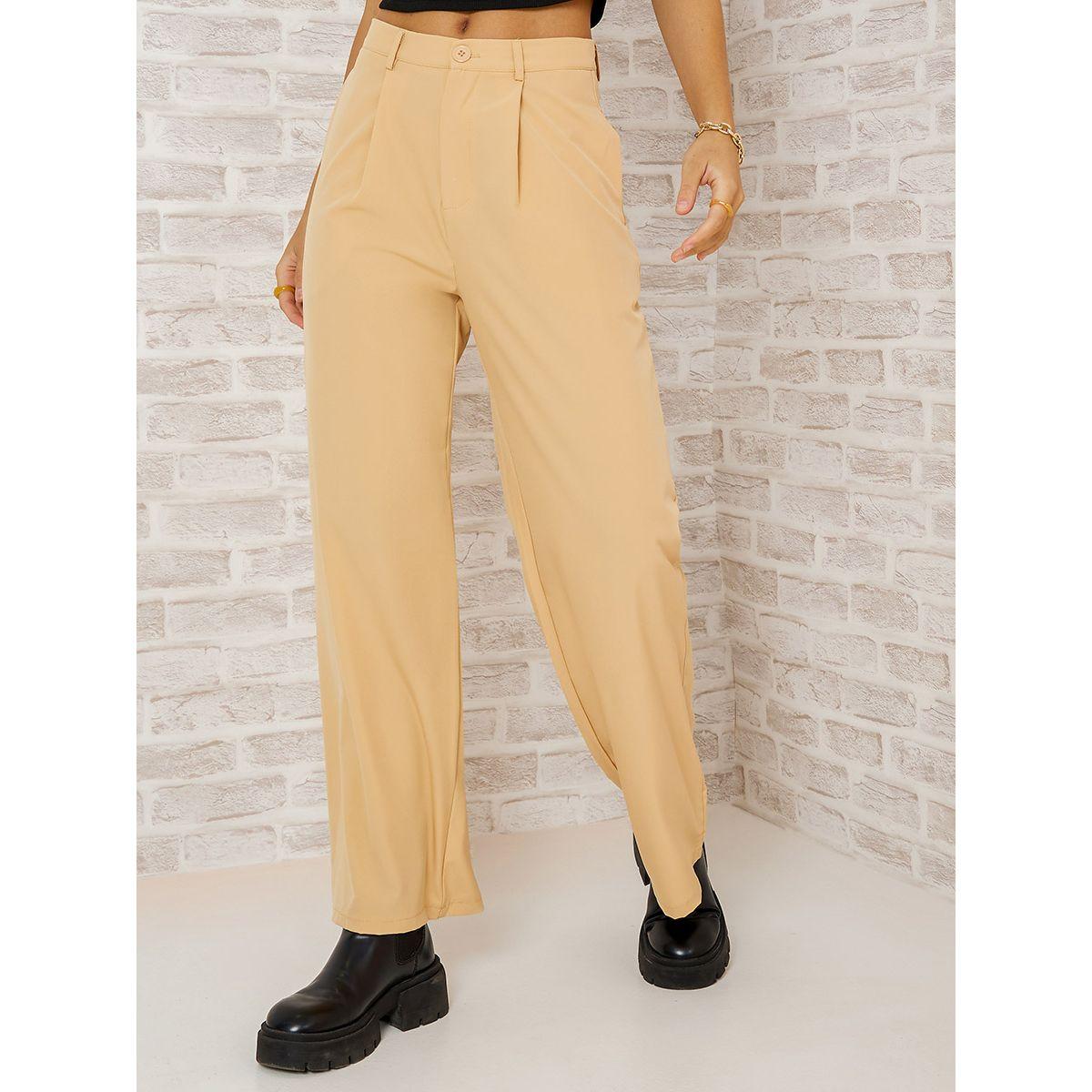 Styli High Rise Solid Wide Leg Trouser-women-clothing-bottoms-trousers-image-2