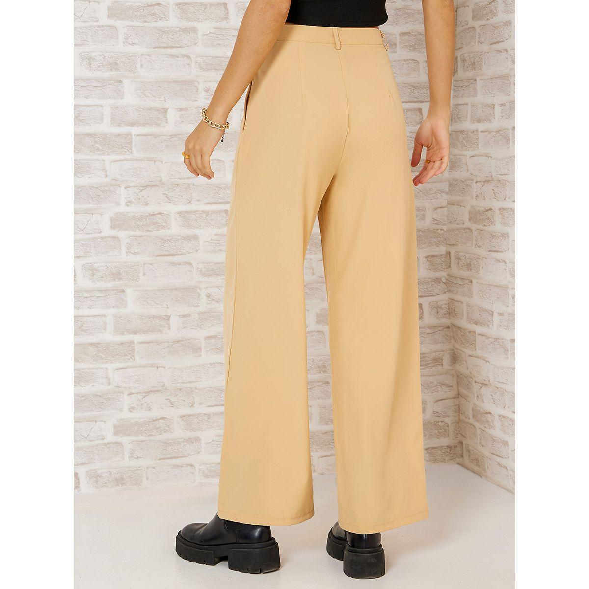 Styli High Rise Solid Wide Leg Trouser-women-clothing-bottoms-trousers-image-4