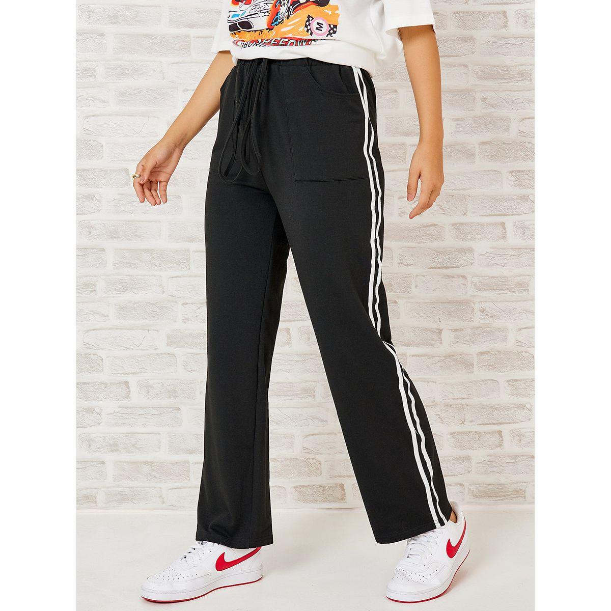 Styli Side Striped Detail Relaxed Fit Trouser-women-clothing-bottoms-trousers-image-2