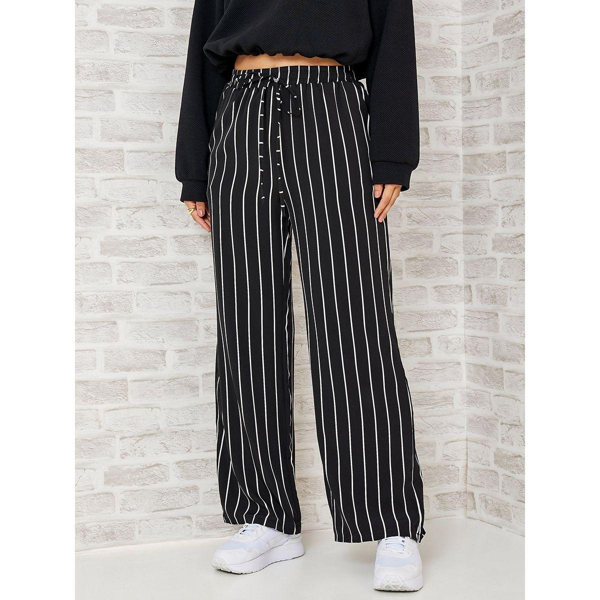 بنطال مخطط مع جيوب جانبية-women-clothing-bottoms-trousers-image-2