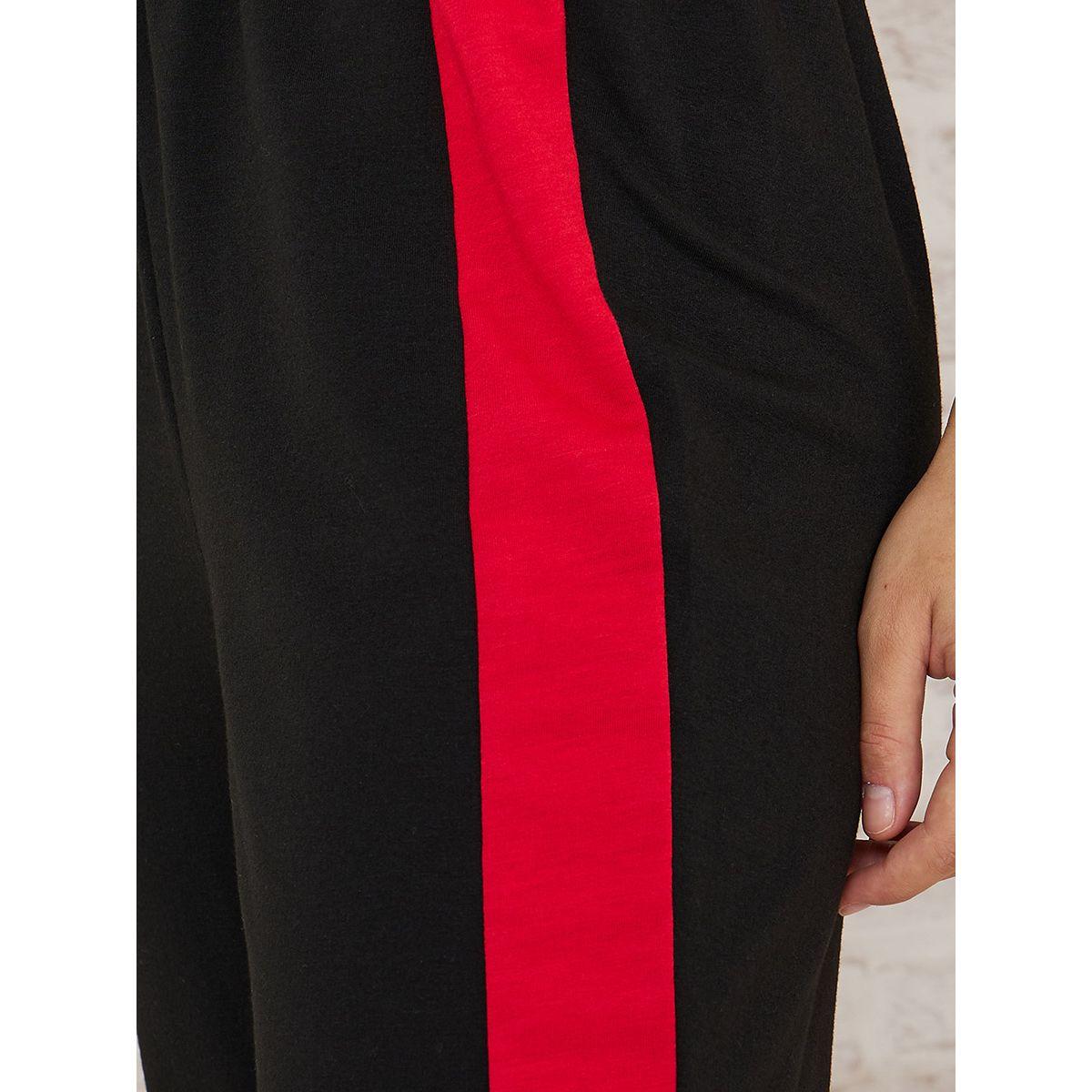 جوغر بشريط جانبي واساور-women-clothing-bottoms-joggers-image-3