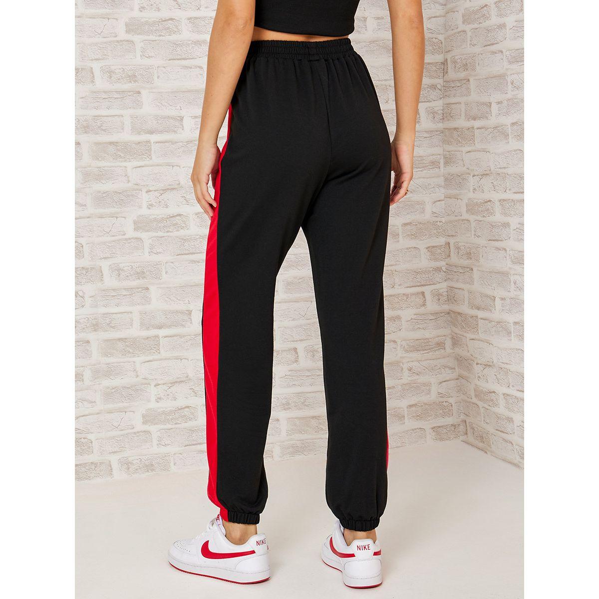 جوغر بشريط جانبي واساور-women-clothing-bottoms-joggers-image-4