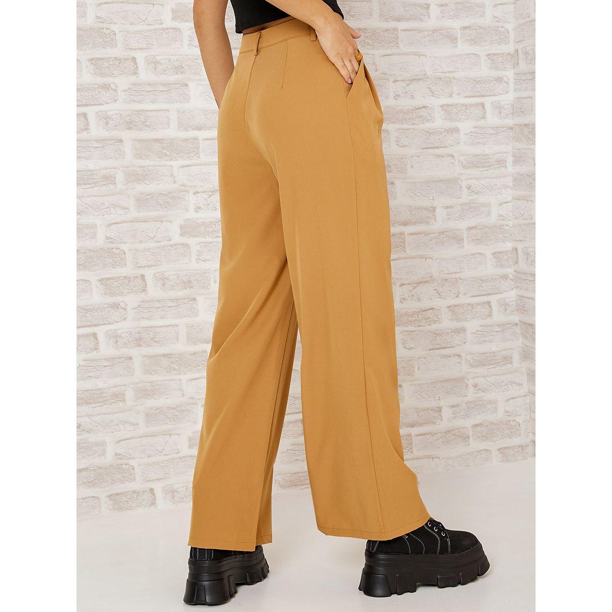Styli High Rise Wide Leg Trouser with Side Pocket-women-clothing-bottoms-trousers-image-4