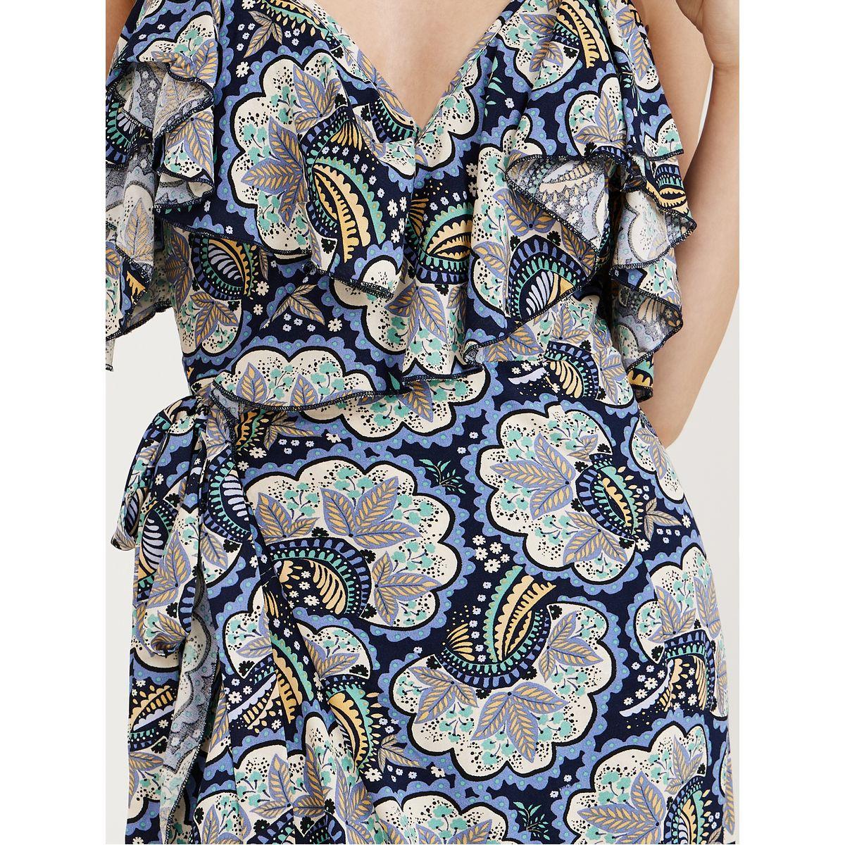 Styli Strappy Frill Detail Printed Wrap Maxi Dress-women-clothing-dresses-image-3