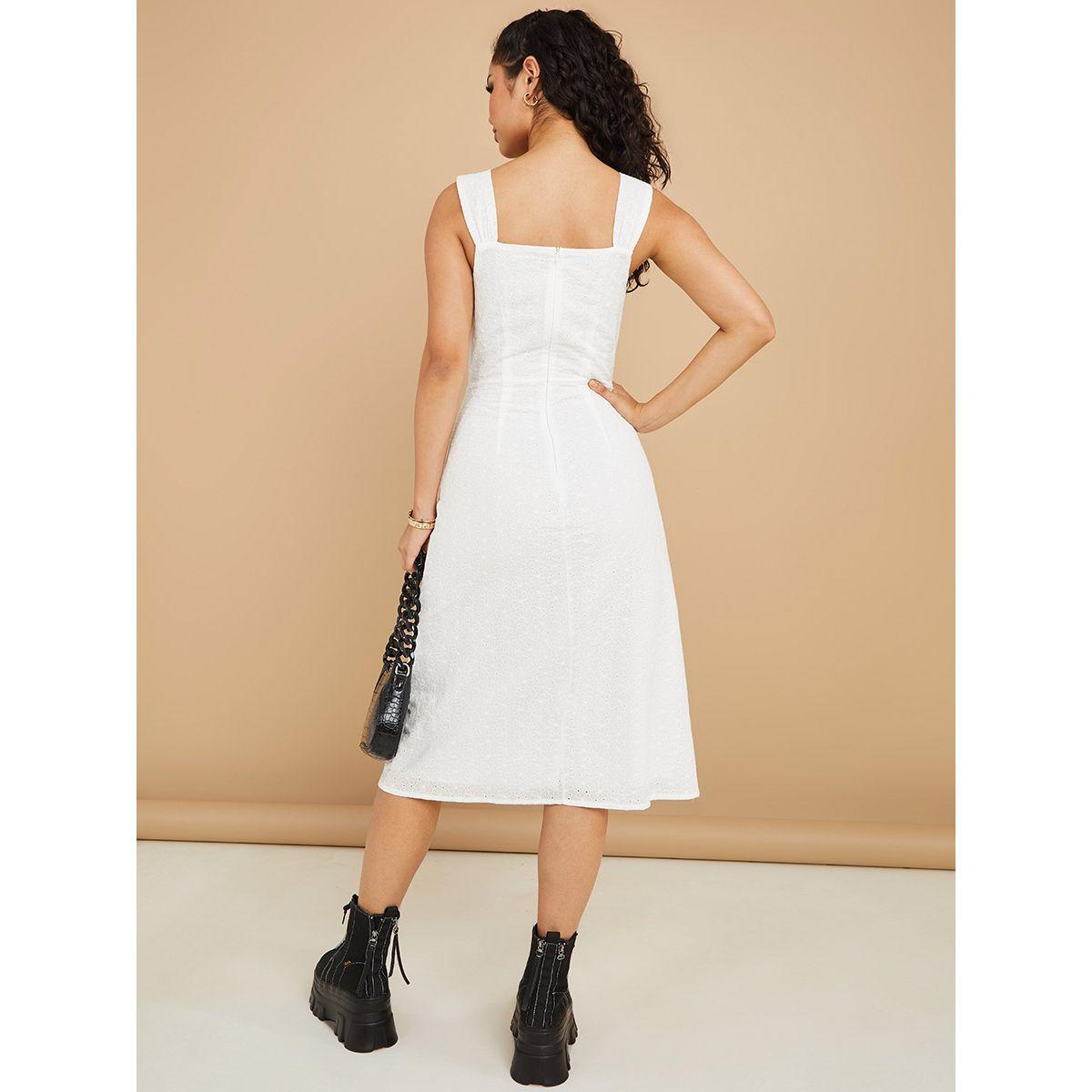 Styli Sleeveless Square Neck Schiffli Midi Dress-women-clothing-dresses-image-4
