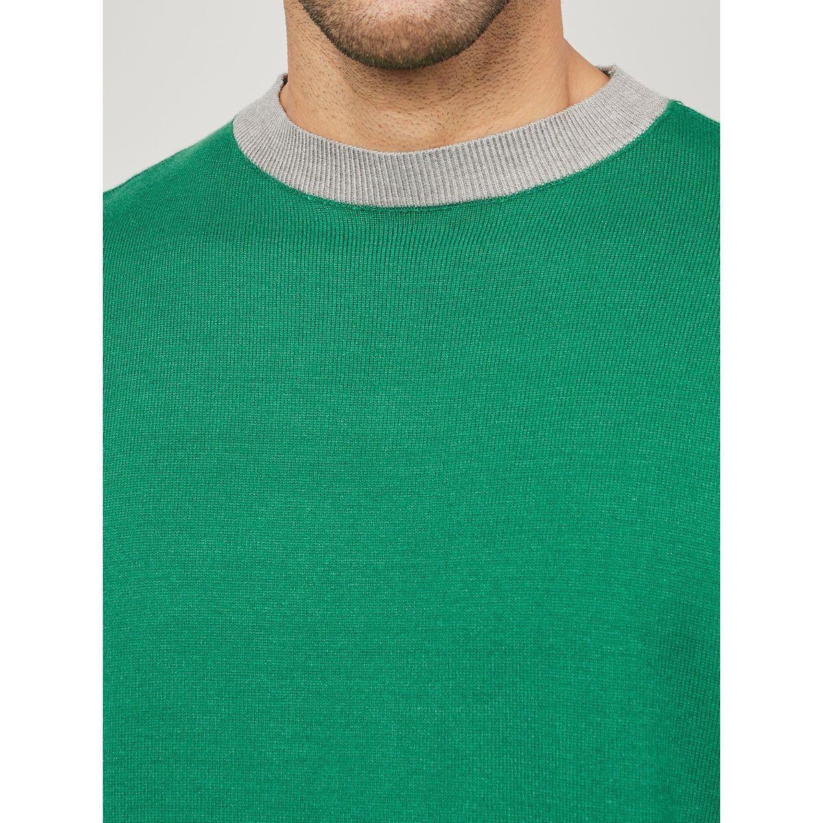 Styli Contrast Curved Hem and Neck Detail Jumper-men-clothing-sweatersandpullovers-image-4