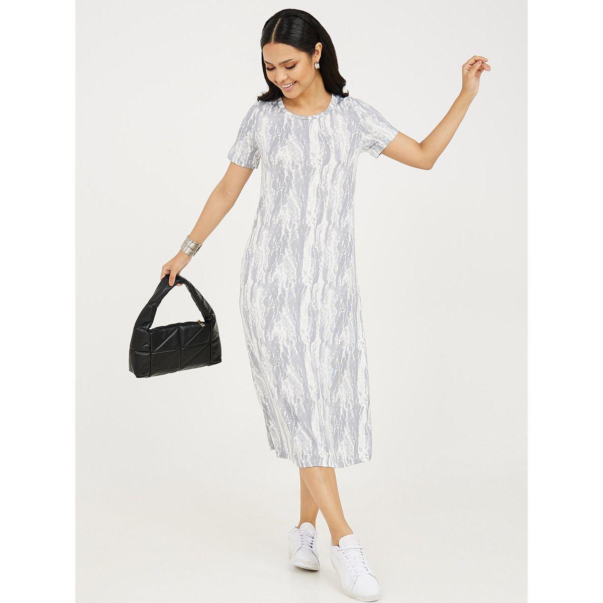 فستان ميدي باكمام قصيرة-women-clothing-dresses-image-1