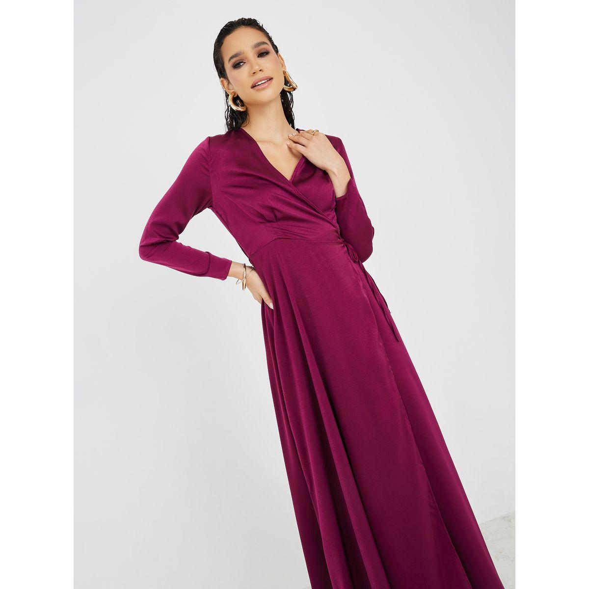 فستان طويل بنمط لف-women-clothing-dresses-image-2
