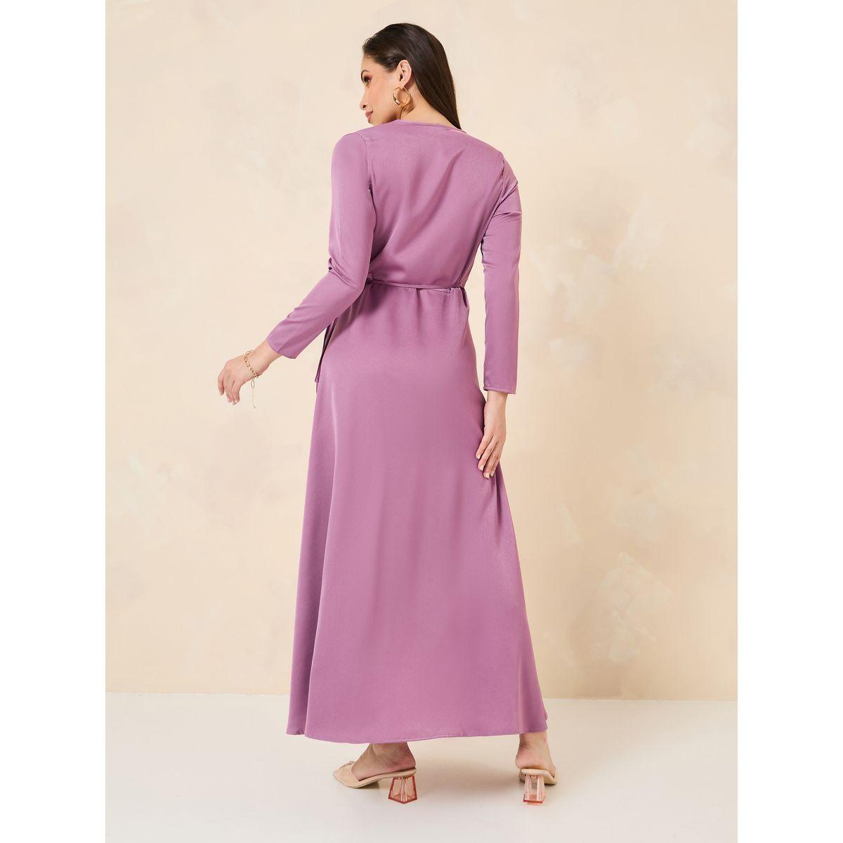 Styli Pleat Bust Detail Wrap Maxi Dress-women-clothing-dresses-image-4