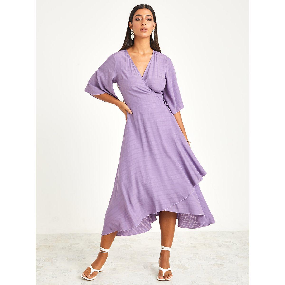 فستان ميدي بنمط لف-women-clothing-dresses-image-1