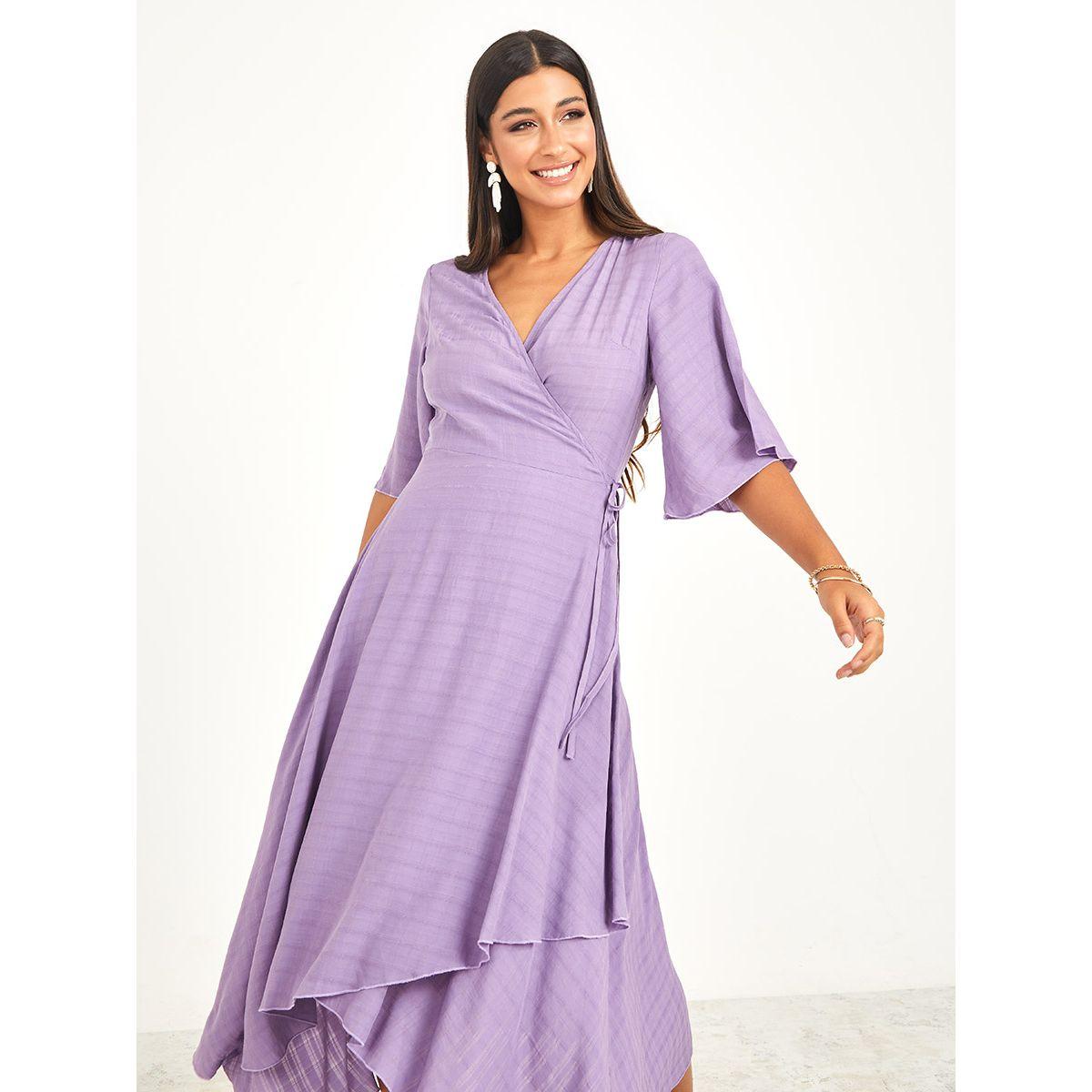 فستان ميدي بنمط لف-women-clothing-dresses-image-2