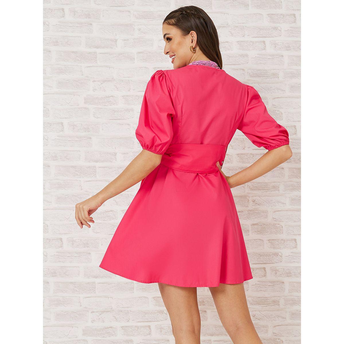 فستان قصير باربطة-women-clothing-dresses-image-4