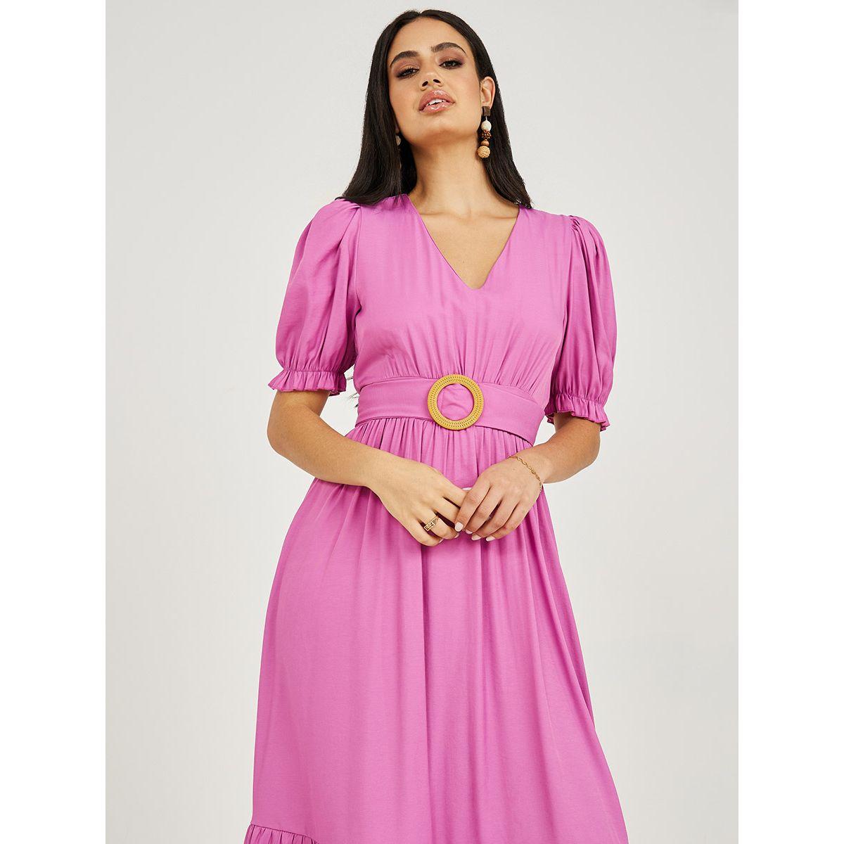 فستان ميدي باكمام واساور-women-clothing-dresses-image-3