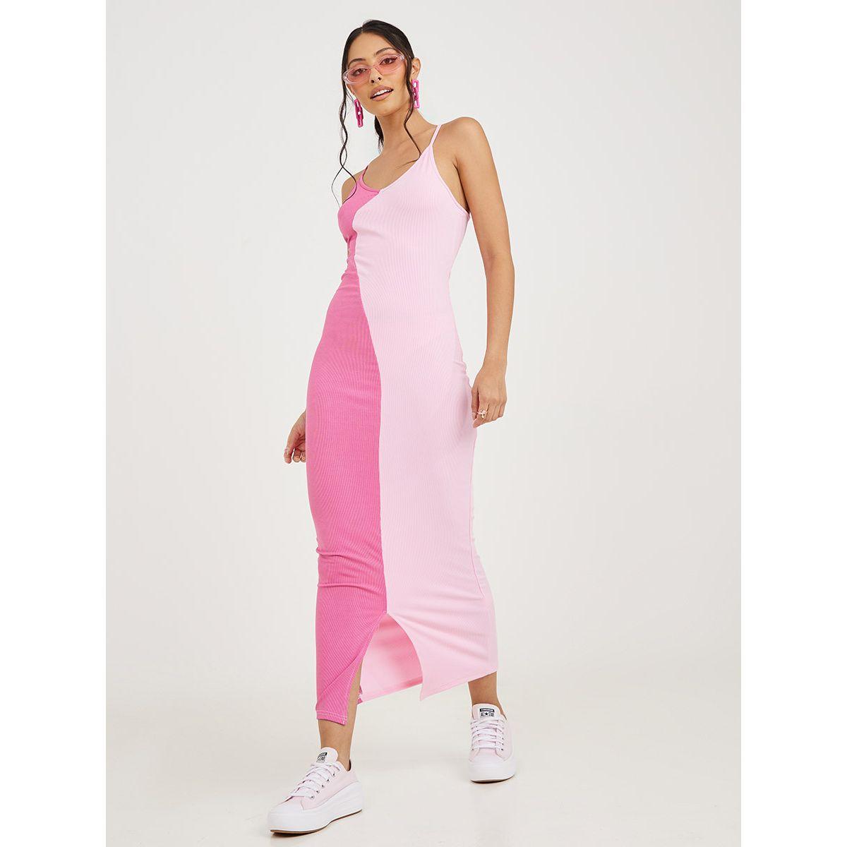 Styli Strappy Colorblock Ribbed Bodycon Maxi Dress-women-clothing-dresses-image-5
