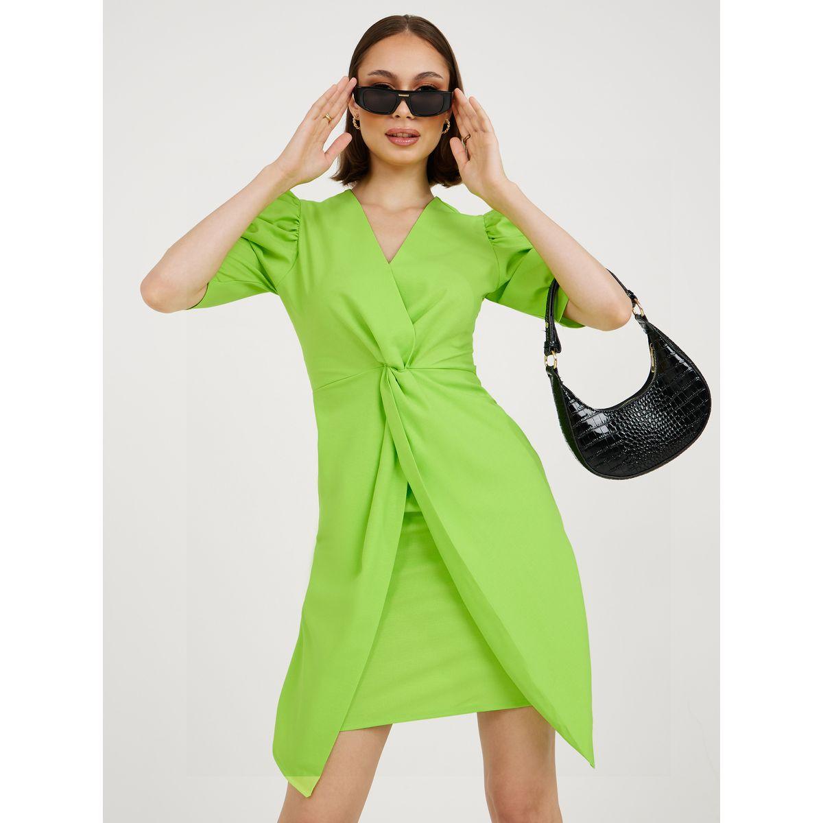 فستان قصير باكمام منفوشة-women-clothing-dresses-image-1