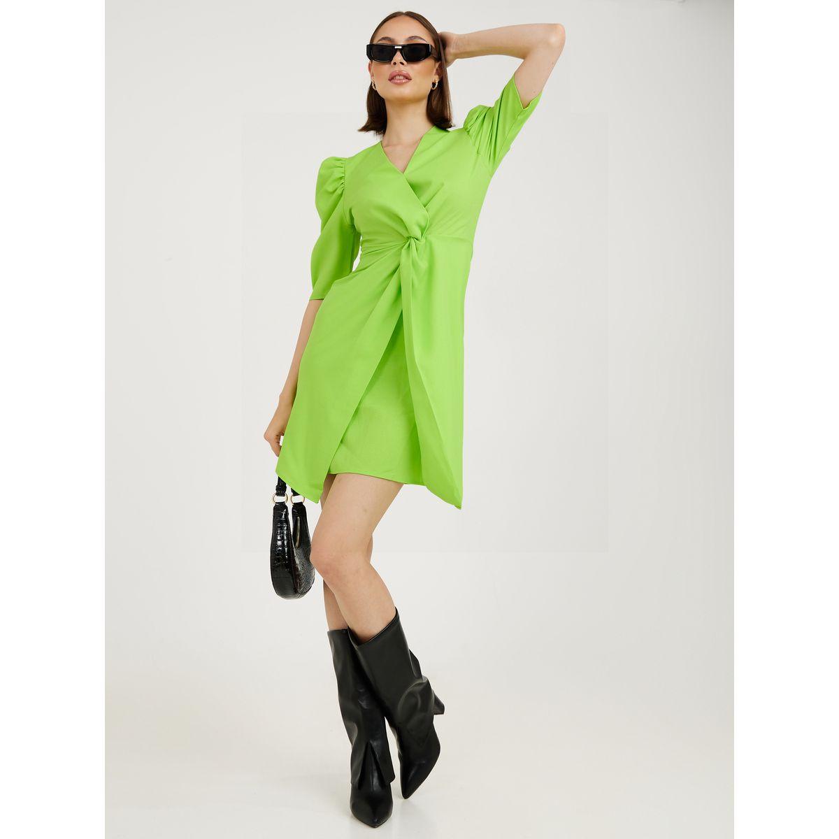 فستان قصير باكمام منفوشة-women-clothing-dresses-image-2