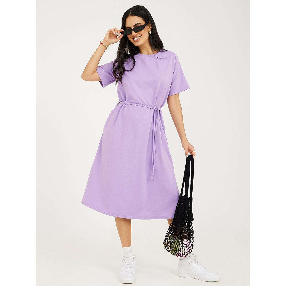 فستان ميدي باكمام قصيرة-women-clothing-dresses-image-1