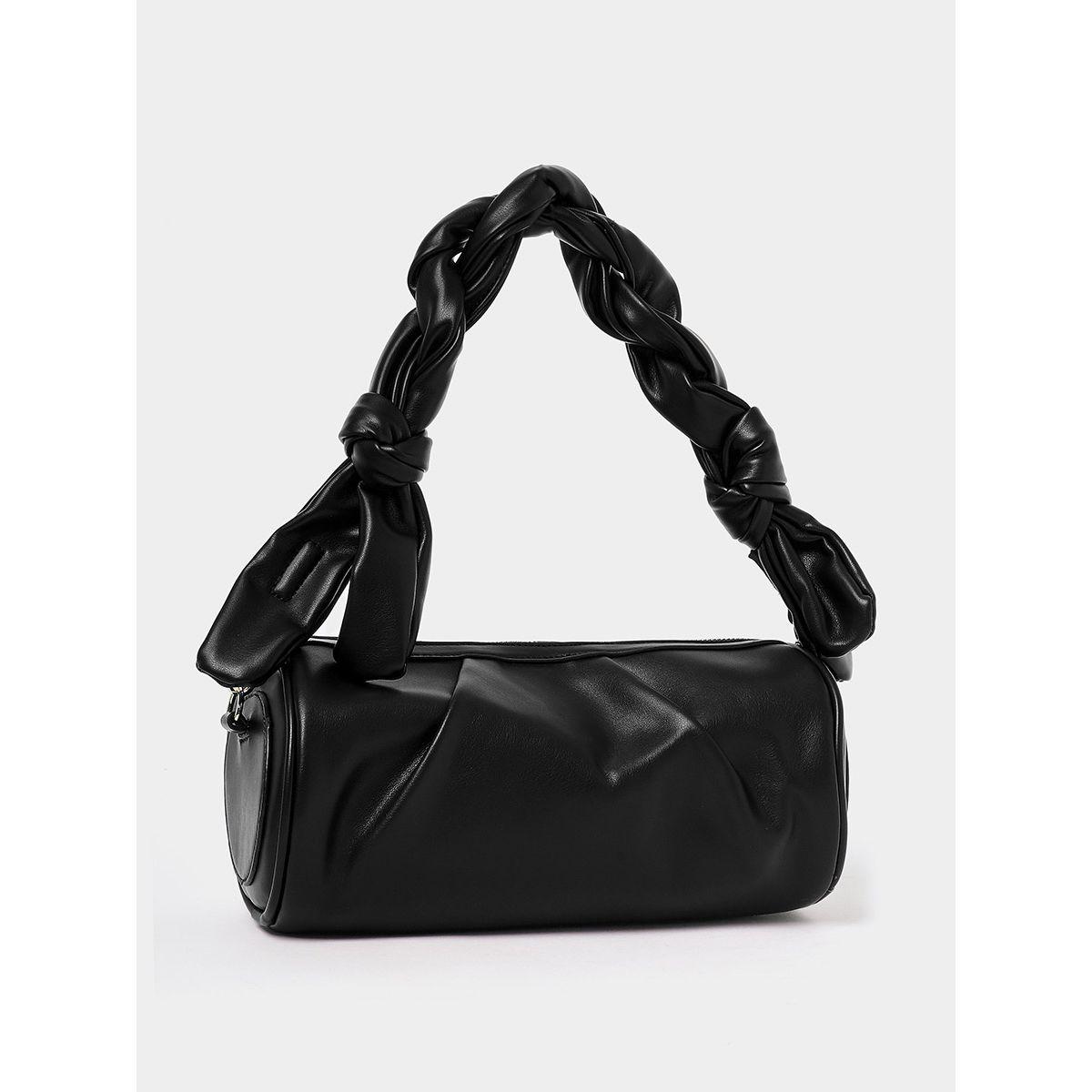 Styli Twisted Strap Shoulder Bag with Zip Closure-women-bagsandwallets-handbags-image-1