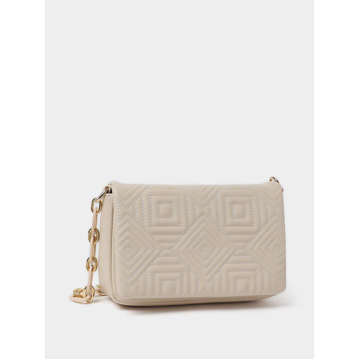 Styli Diamond Pattern Stitch Detail Flap Shoulder Bag-women-bagsandwallets-handbags-image-1