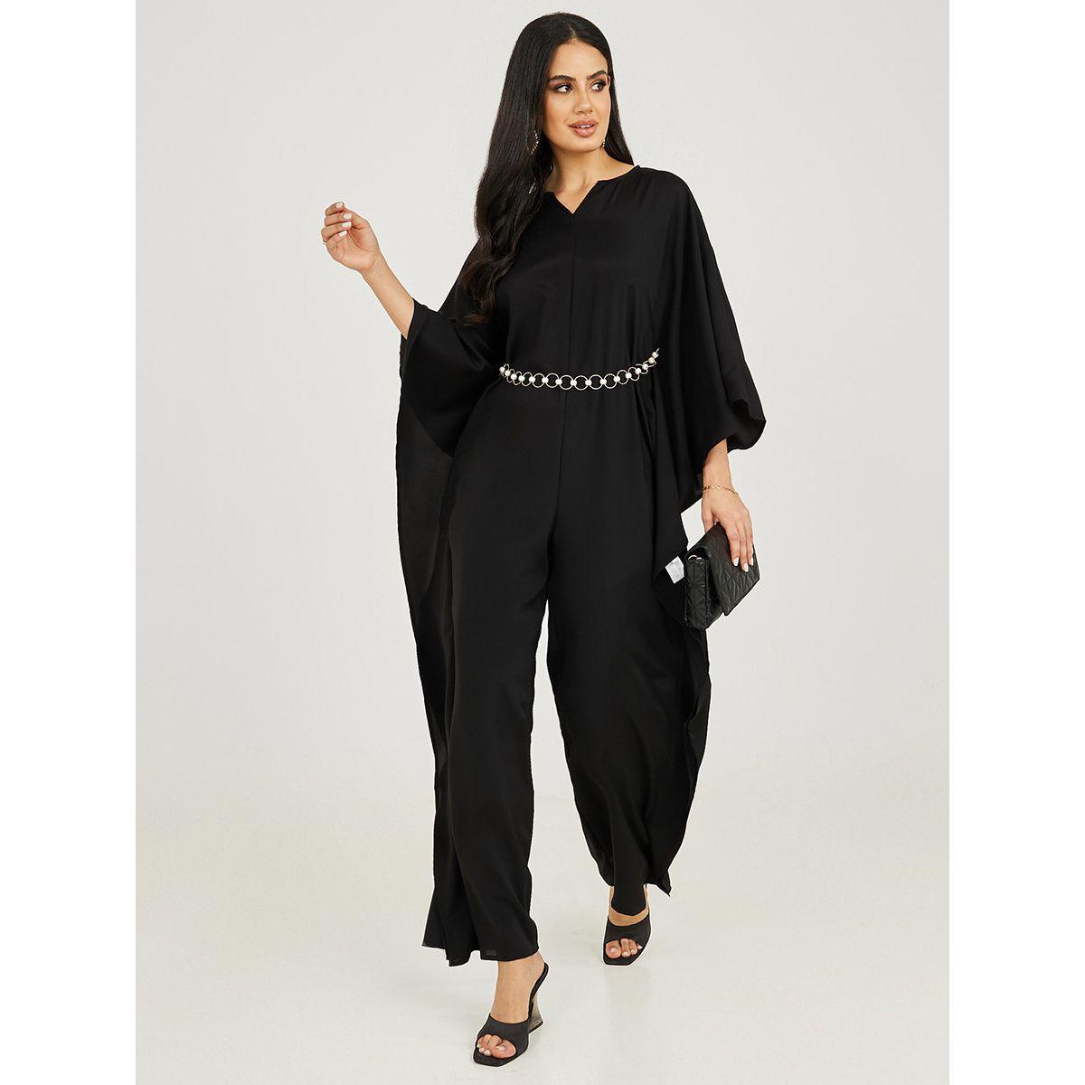 جمبسوت باكمام كيمونو مع حزام-women-clothing-jumpsuits-image-1