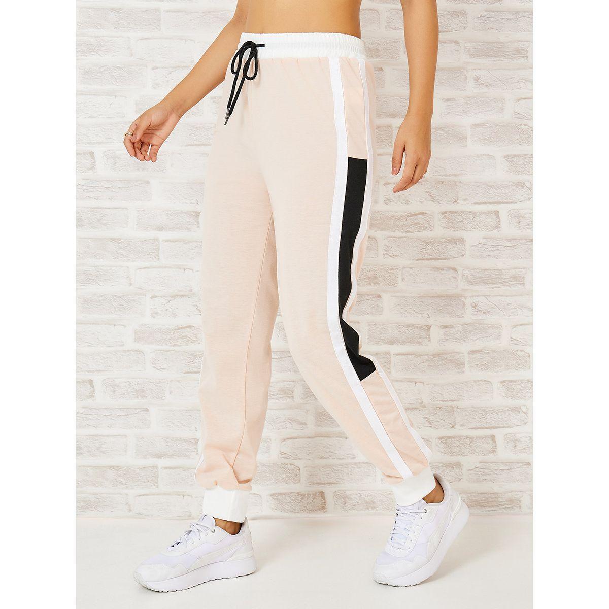 Styli Side Panel Detail Relaxed Fit Jogger with Drawstring-women-clothing-bottoms-joggers-image-2