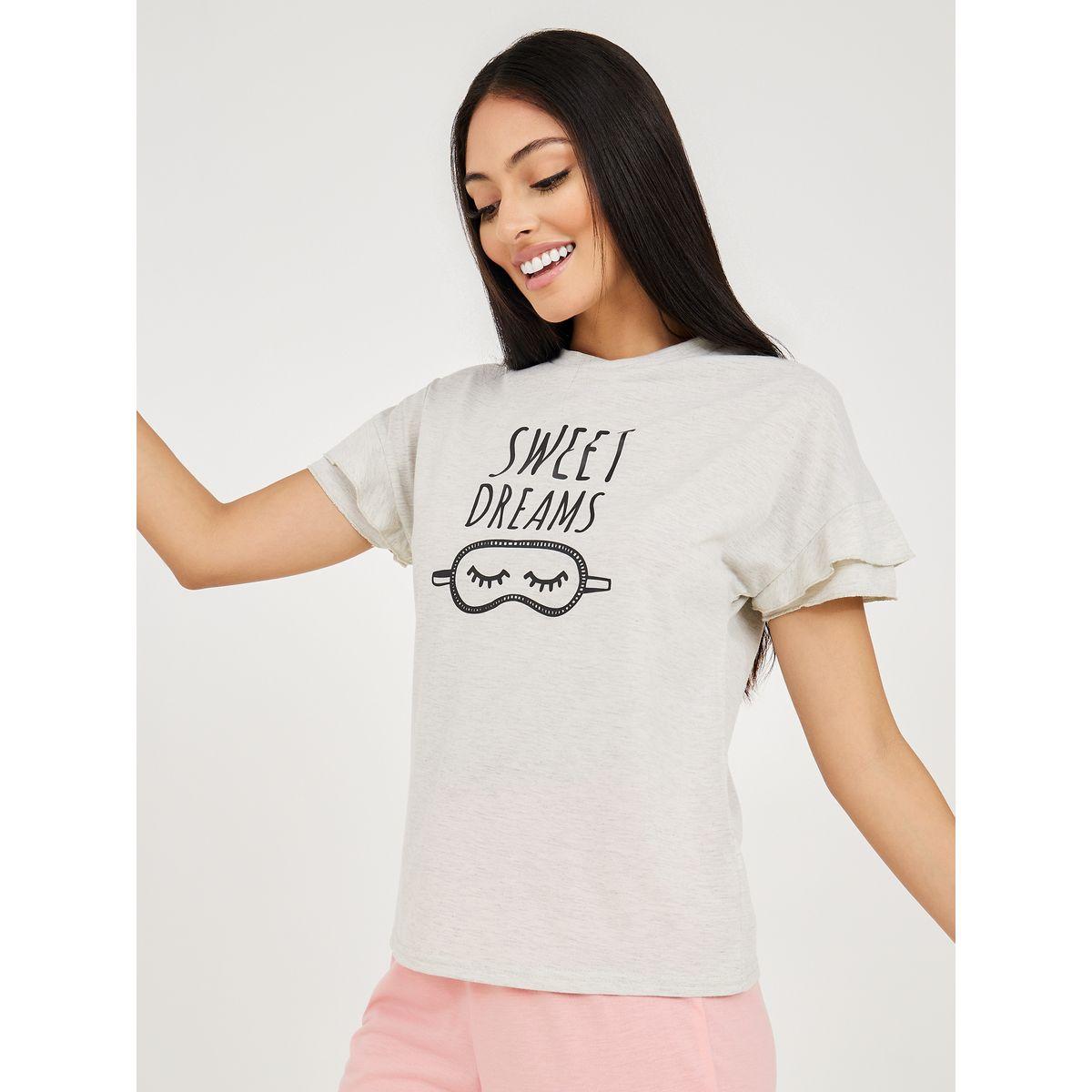 Styli Unwind Sweet Dreams Graphic Print T-shirt and Pyjama Set-women-clothing-nightwear-pyjamas-longsets-image-3