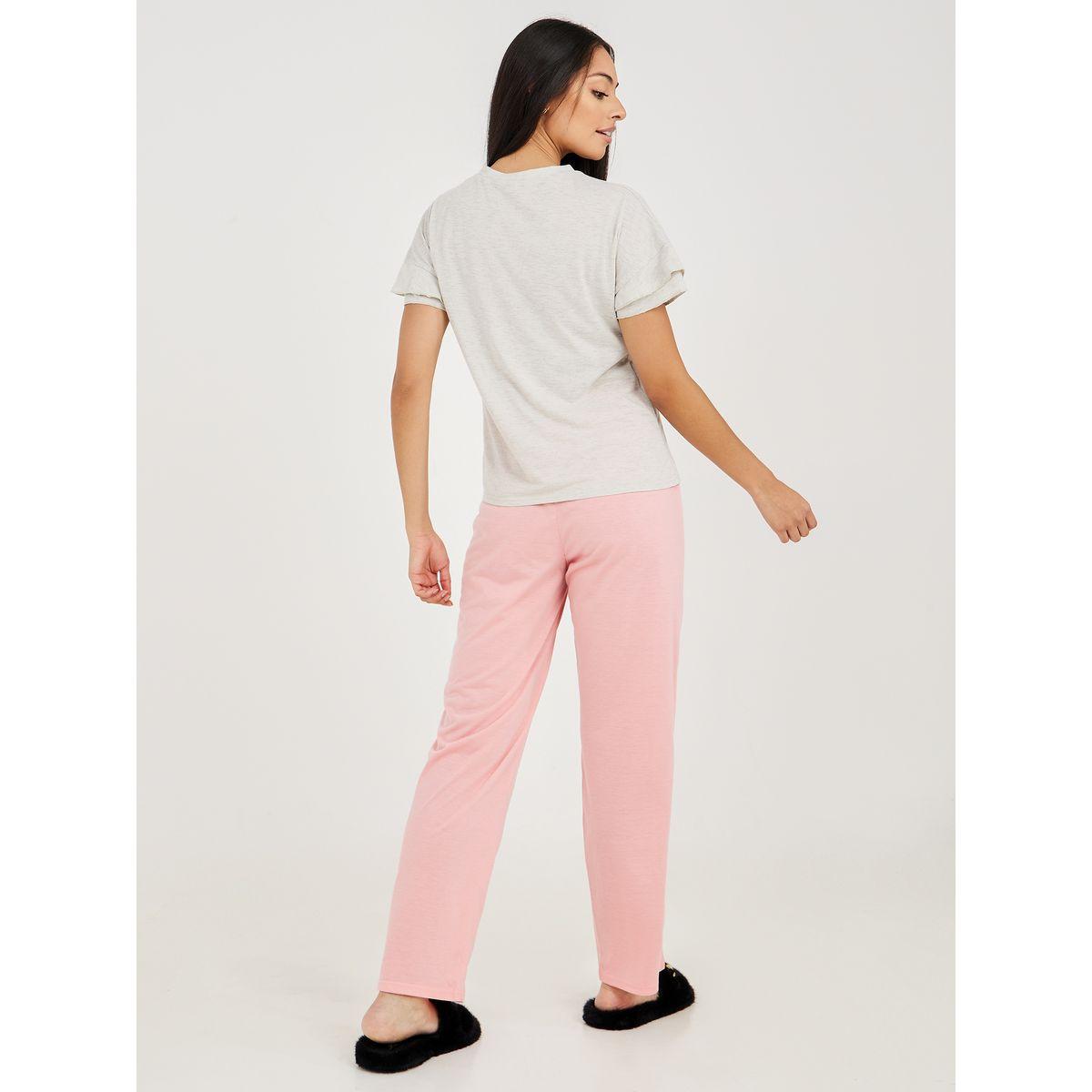 Styli Unwind Sweet Dreams Graphic Print T-shirt and Pyjama Set-women-clothing-nightwear-pyjamas-longsets-image-6