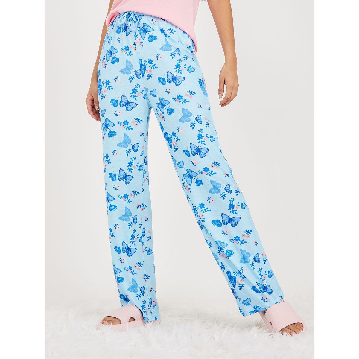Styli Unwind Butterfly Pocket Print T-shirt and Pyjama Set-women-clothing-nightwear-pyjamas-longsets-image-5