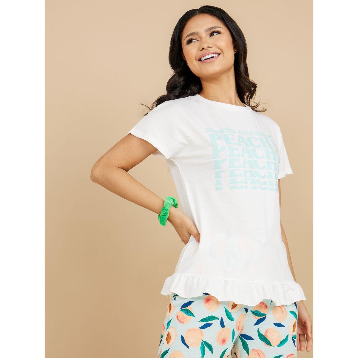 طقم بيجاما من ( تيشيرت + بنطال )-women-clothing-nightwear-pyjamas-longsets-image-2
