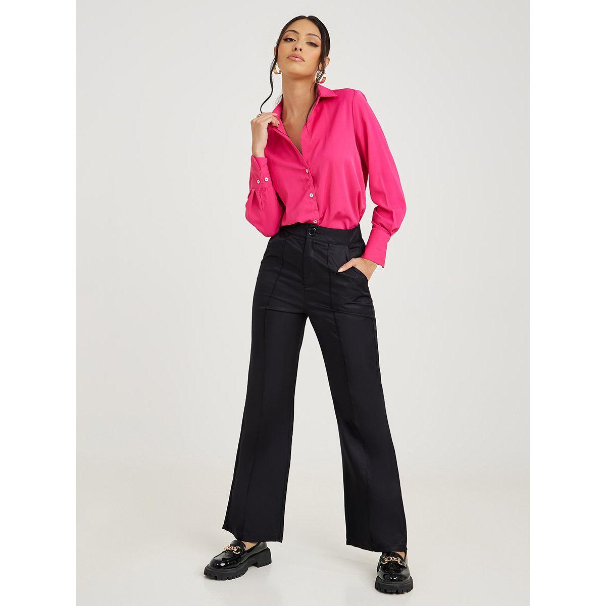 بنطال كاجوال مزين بحزوز-women-clothing-bottoms-trousers-image-2