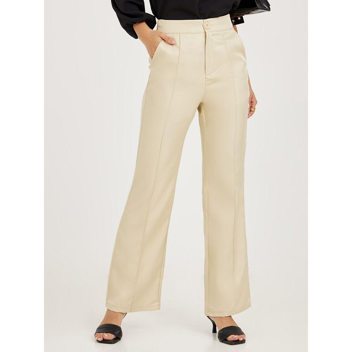 بنطال كاجوال مزين بحزوز-women-clothing-bottoms-trousers-image-1
