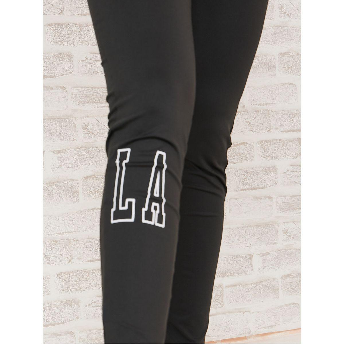 Styli Side Graphic Detail Elastic Waistband Leggings-women-clothing-bottoms-leggings-image-4