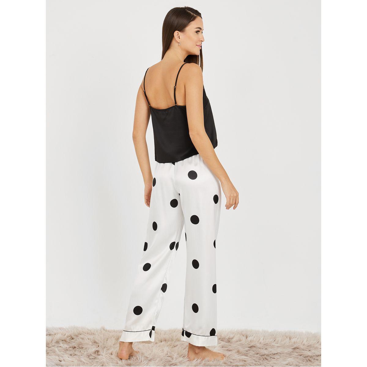 طقم من 3 ( روب طويل + بلوزة كامي + بنطال )-women-clothing-nightwear-pyjamas-longsets-image-8