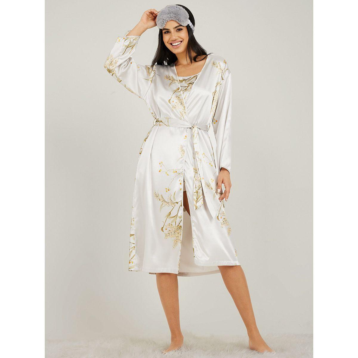 Styli Unwind Pack of 3 - Floral Print Cami Short and Midi Robe-women-clothing-nightwear-pyjamas-shortsets-image-2