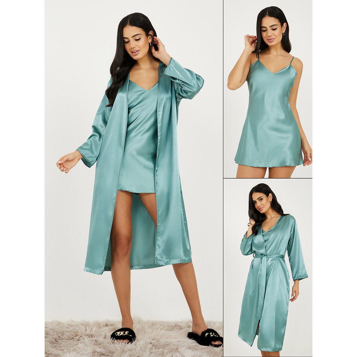 مجموعة من 2 ( قميص نوم + روب )-women-clothing-nightwear-robes-image-1