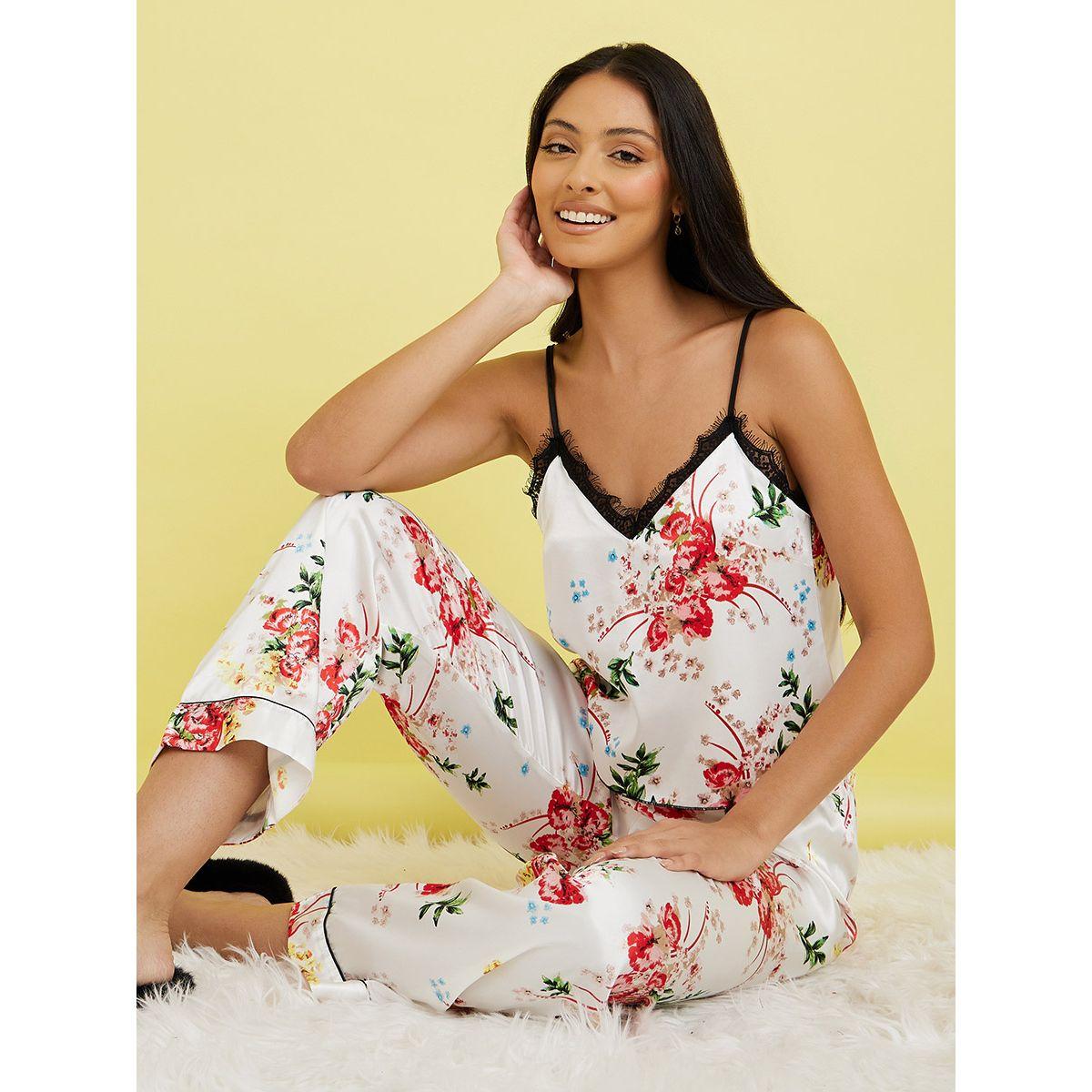 طقم بيجاما من ( بلوزة + بنطال )-women-clothing-nightwear-pyjamas-longsets-image-1