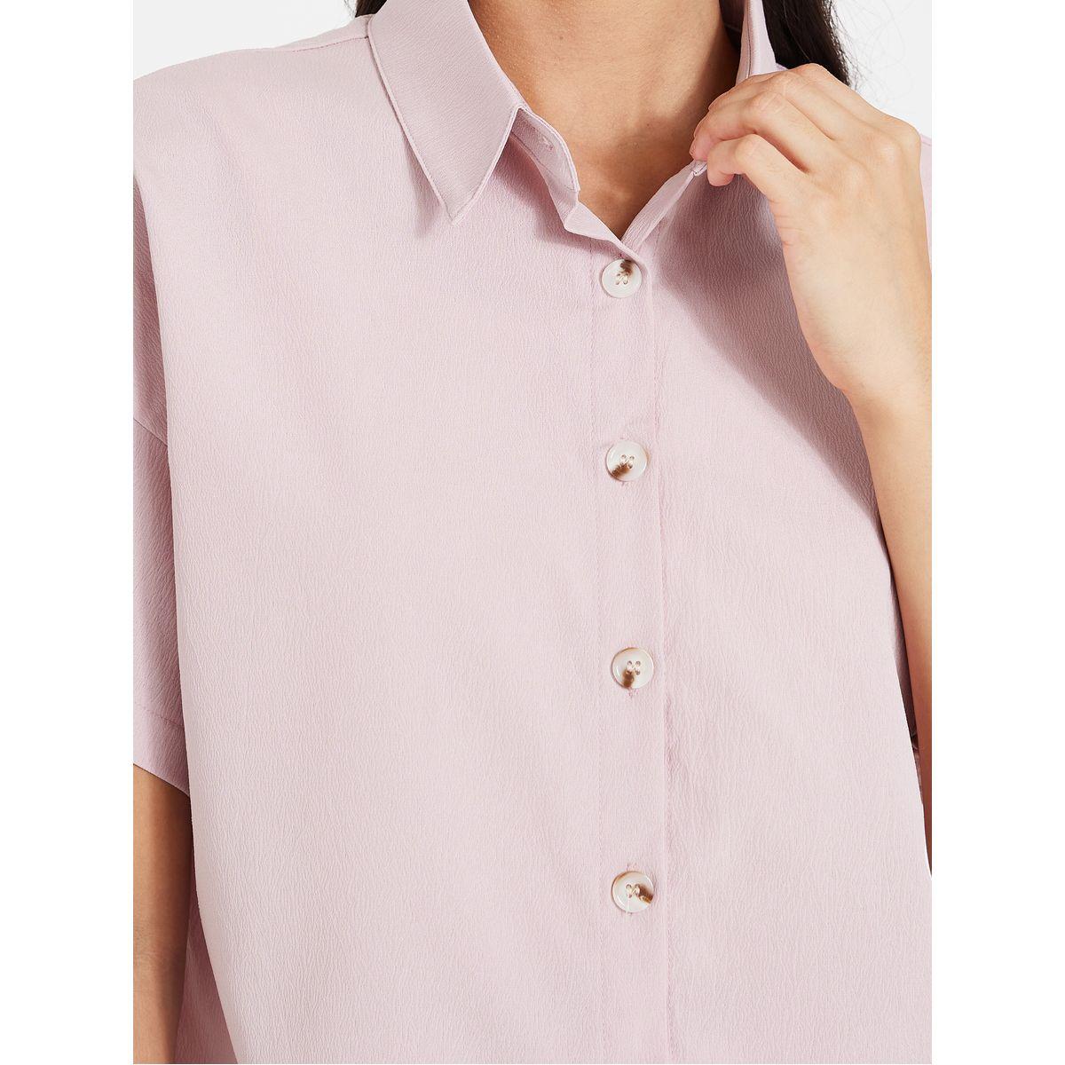 Styli Button Placket Regular Shirt & Trouser Co-Ord Set-women-clothing-coordsets-image-5