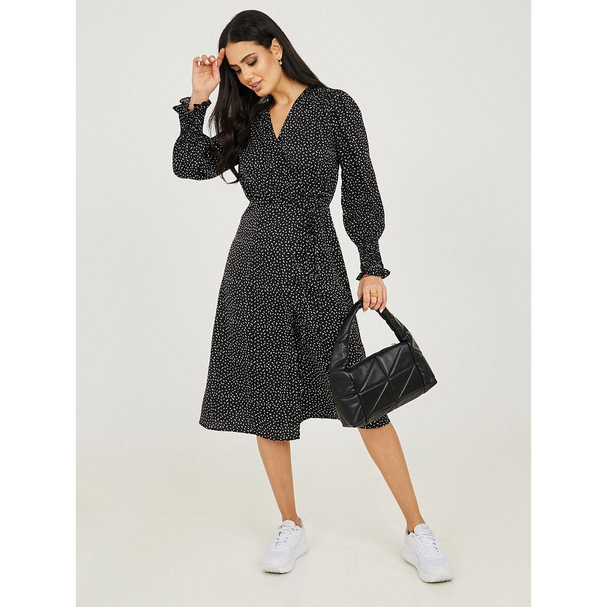 فستان ميدي بنمط لف-women-clothing-dresses-image-2