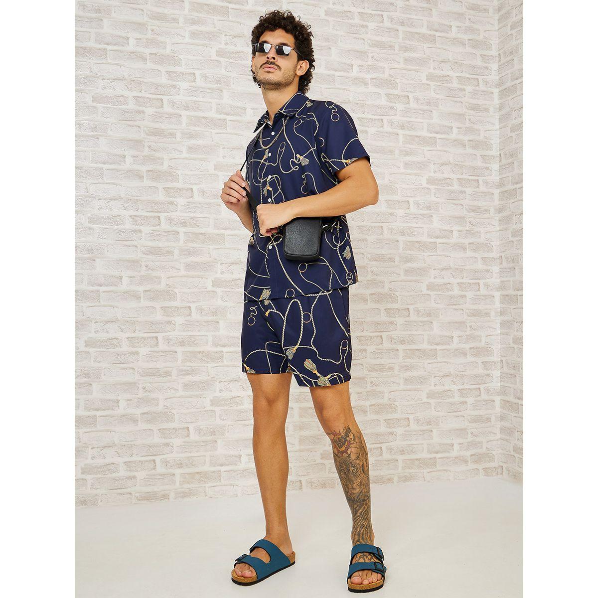 طقم منسق من ( شورت + قميص )-men-clothing-coordsets-image-1