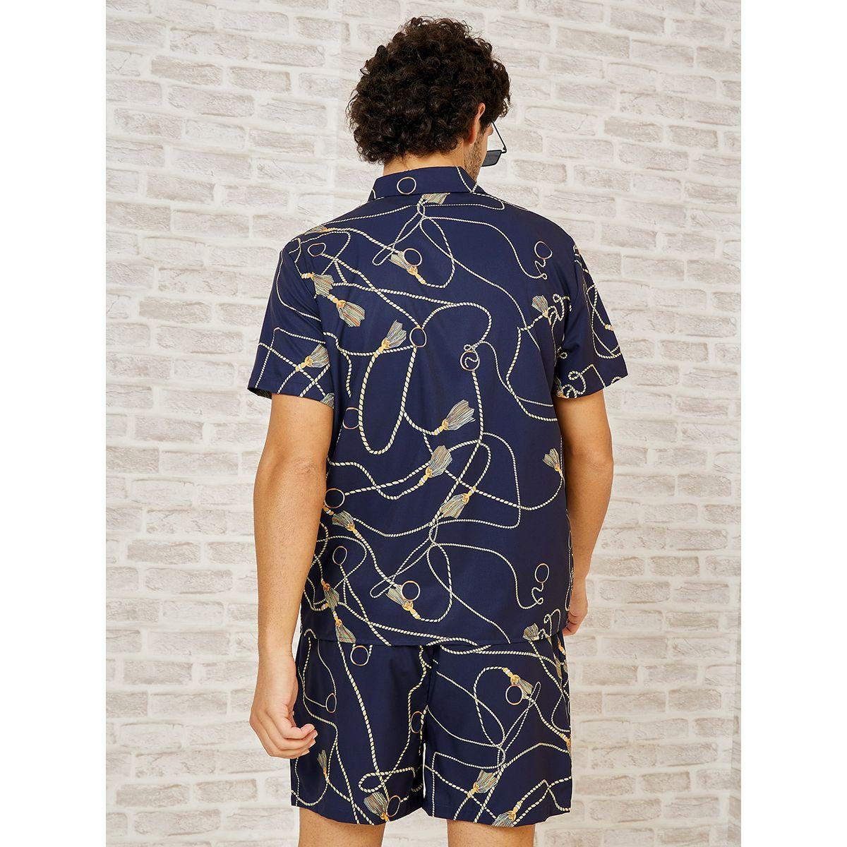 طقم منسق من ( شورت + قميص )-men-clothing-coordsets-image-4