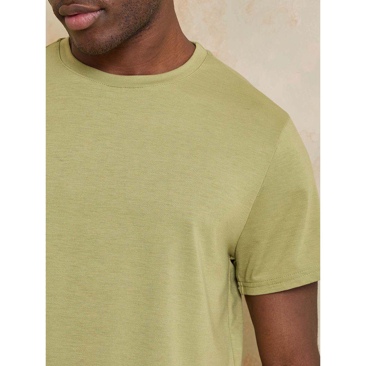 Styli Solid Round Neck T-shirt and Shorts Co-Ord Set-men-clothing-coordsets-image-3