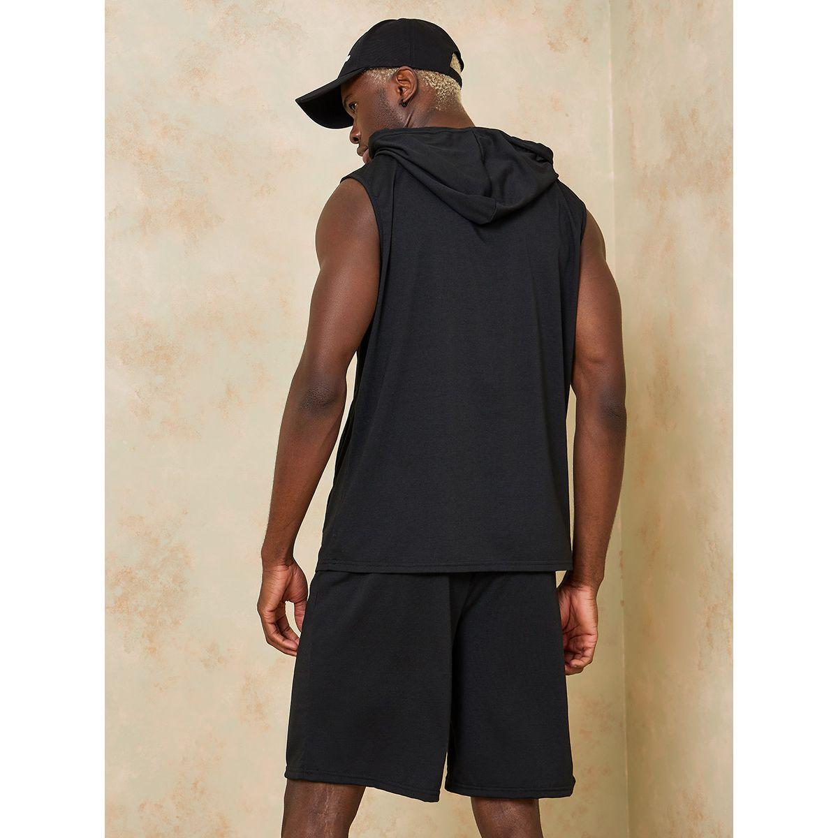 Styli Sleeveless Hoodie and Drawstring Detail Shorts Co-Ord Set-men-clothing-coordsets-image-6